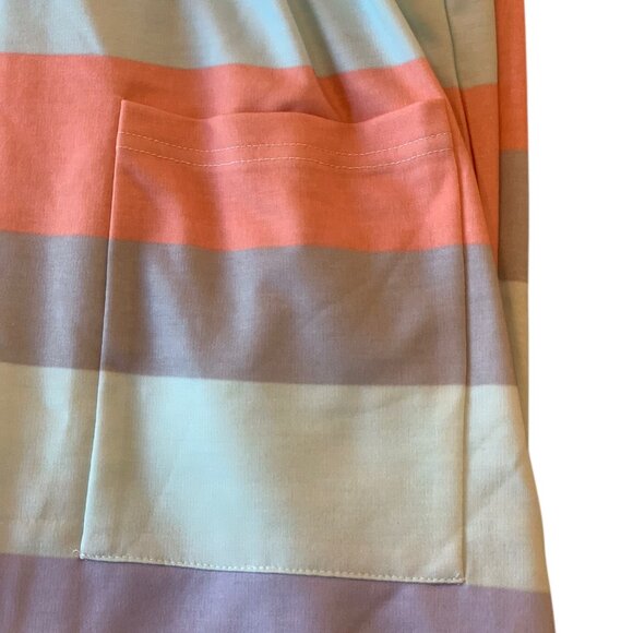 Belinda V-Neck Pastel Striped Tank Top Mini Sundress String Tie Cover Up- M- NWT - Picture 5 of 8